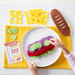 Peaceable Kingdom Math Sandwich Game: Preschool Math Games for Kids Ages 3 and Up - Includes 100+ Felt Food Pieces, 10 Menu Cards, Dry Erase Marker