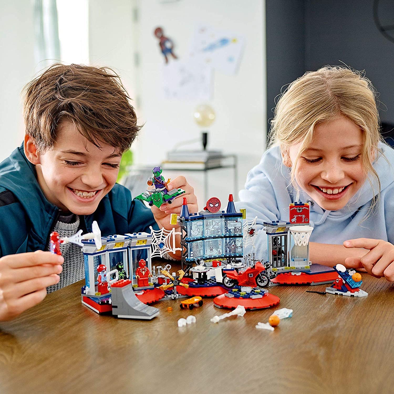LEGO Marvel Spider-Man Attack on The Spider Lair 76175 Cool Building Toy, Featuring The Spider-Man Headquarters; Includes Spider-Man, Green Goblin and