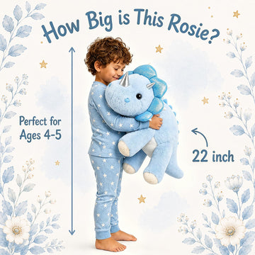 gnomantic Dinosaur Weighted Stuffed Animals, Plush Pillow for Kids