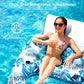 JCLEAL Pool Float Lounger Adult Inflatable Pool Floaties Rafts for 2 Person Extra Large Recliner Tanning Lounge Chair Water Floaty with Backrest