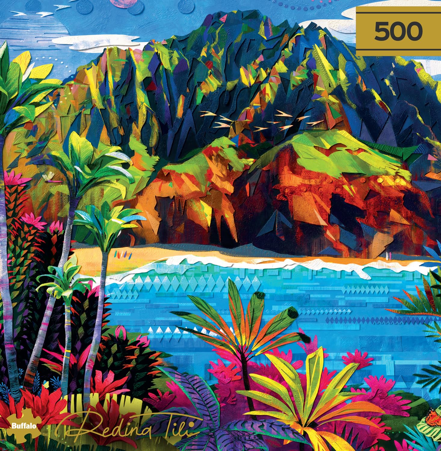 Buffalo Games - Gold - Redina Tili - Hawaii Spectrum - 500 Piece Jigsaw Puzzle for Adults - Challenging Puzzle Perfect for Game Nights - Precision-Cut