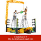 Mattel WWE Money in The Bank Cash-in Ring Playset with 2 Play Modes & 40+ Sounds & Phrases, Includes Launcher Crane, Ladders & Briefcase, 13-Inch x