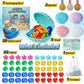PARGAGAM Diving Pool Toys for Kids 80PCS, Bulk Underwater Gems, Seashells and Treasure Game Set with Storage Bag, Swimming Toys for Pool Party Summer