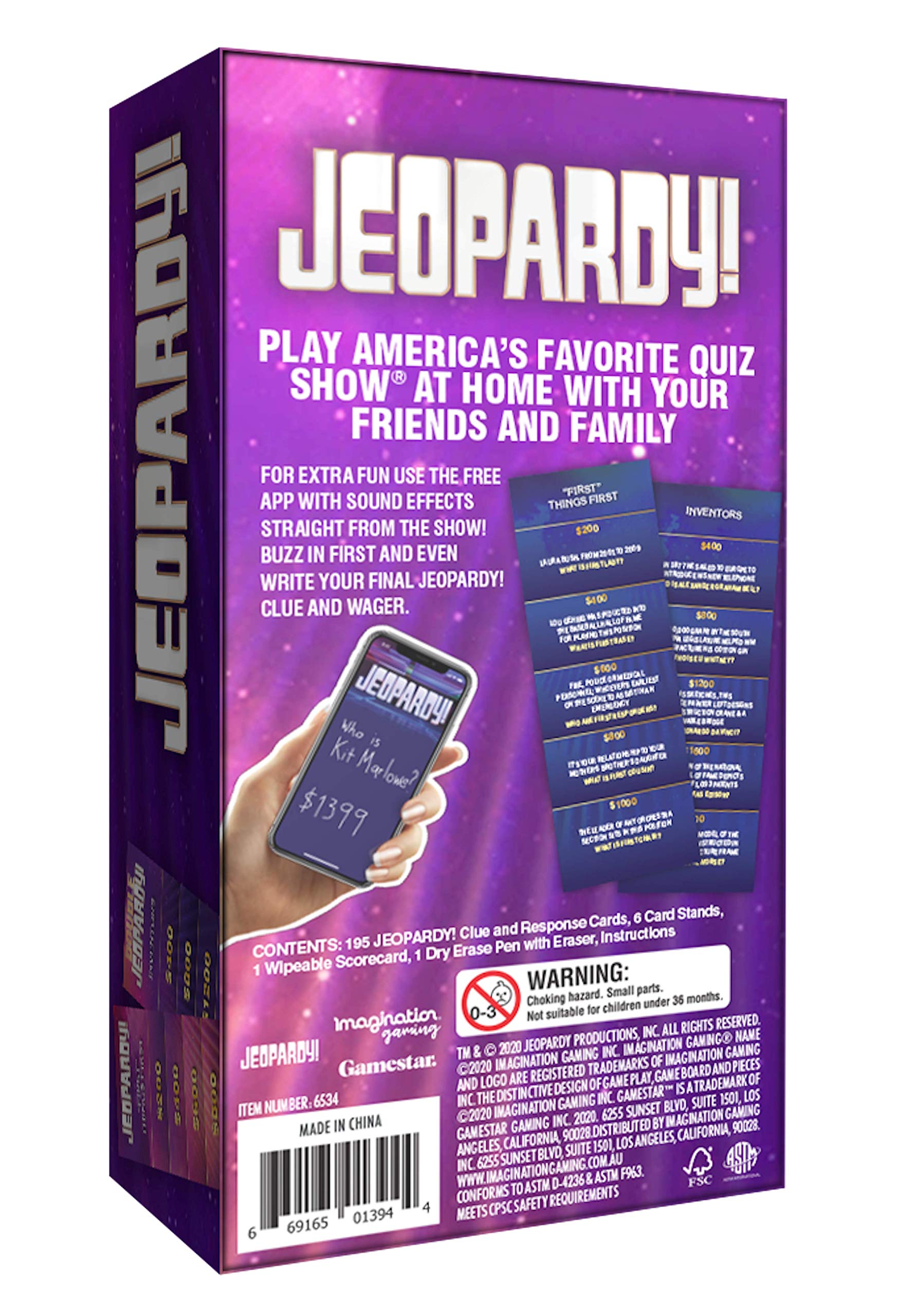 Imagination Gaming Jeopardy! The Fast-Moving Game of Questions and Answers, Play at Home with Friends, Family, Remote Home Entertainment, Get Excited