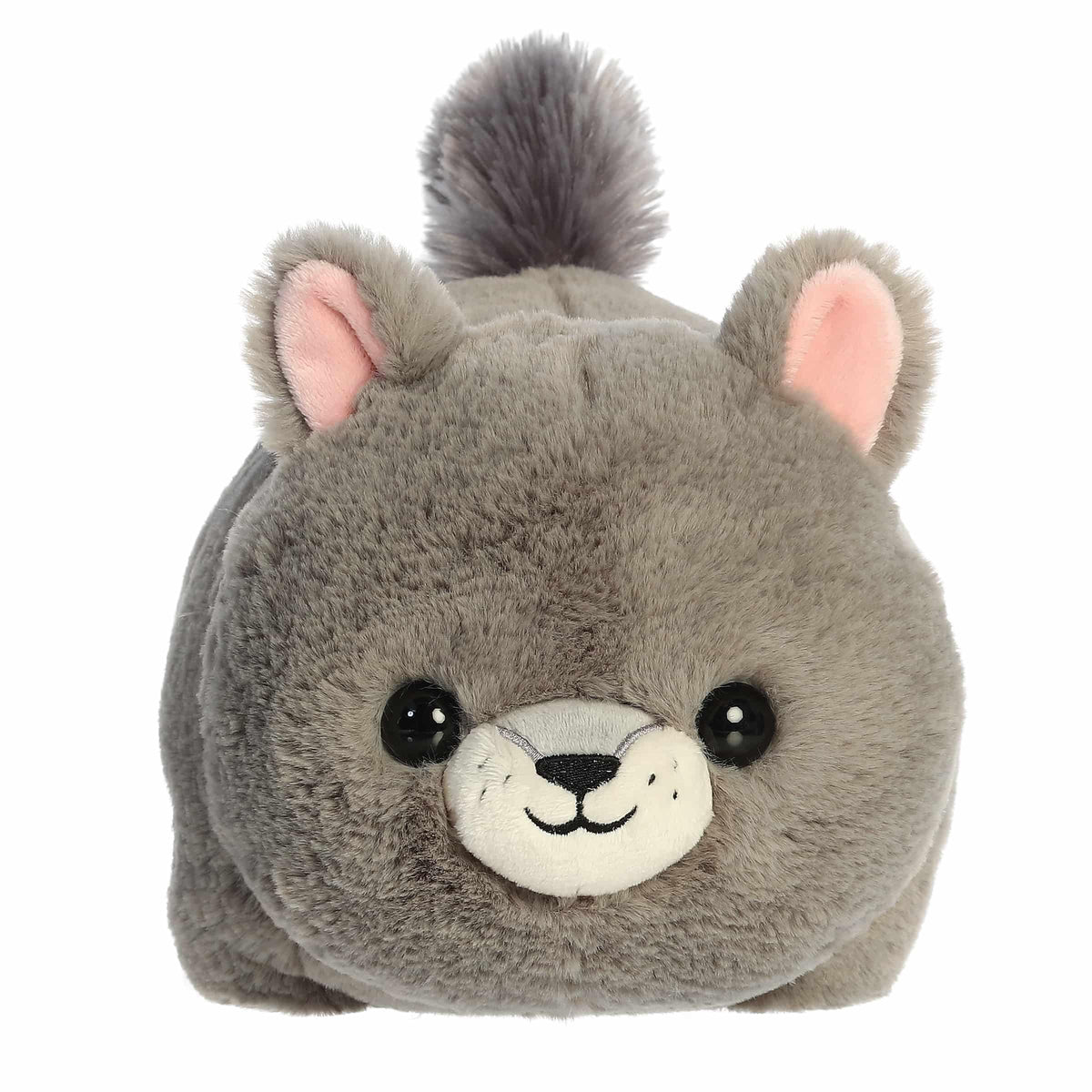 Aurora® Adorable Spudsters™ Gabby Gray Squirrel™ Stuffed Animal - Round Shape Makes for Comforting Cuddles - Perfect for Kids All Ages and Animal