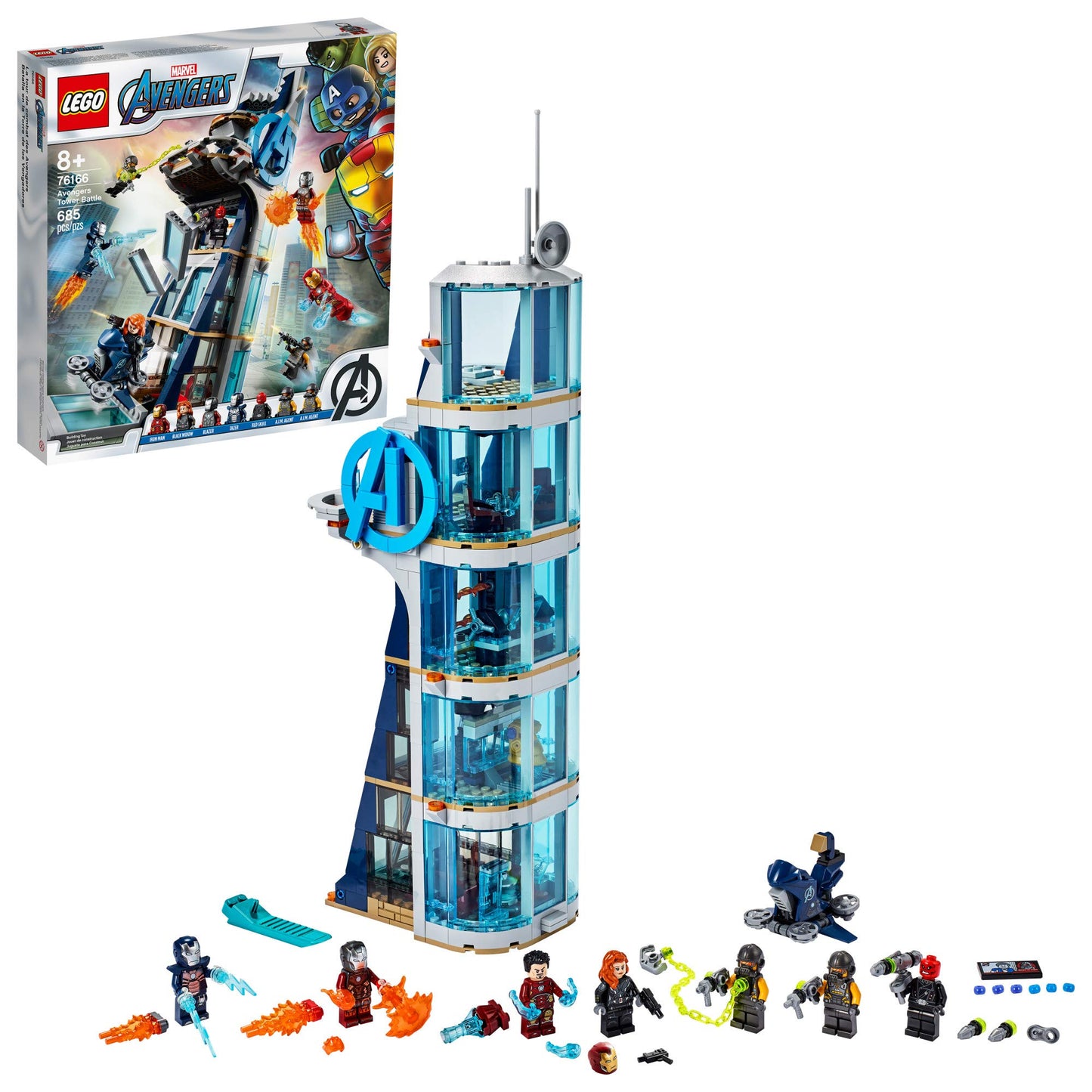 LEGO Marvel Avengers: Avengers Tower Battle 76166 Collectible Building Toy with Action Scenes and Superhero Minifigures; Cool Holiday or Birthday Gift