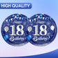 Fitoyplak Blue and Silver 18th Birthday Plates,50Pcs - 7Inch Dessert Plates Disposable Party Tableware Set 18 Year Old Party Plate Sets,for 18th