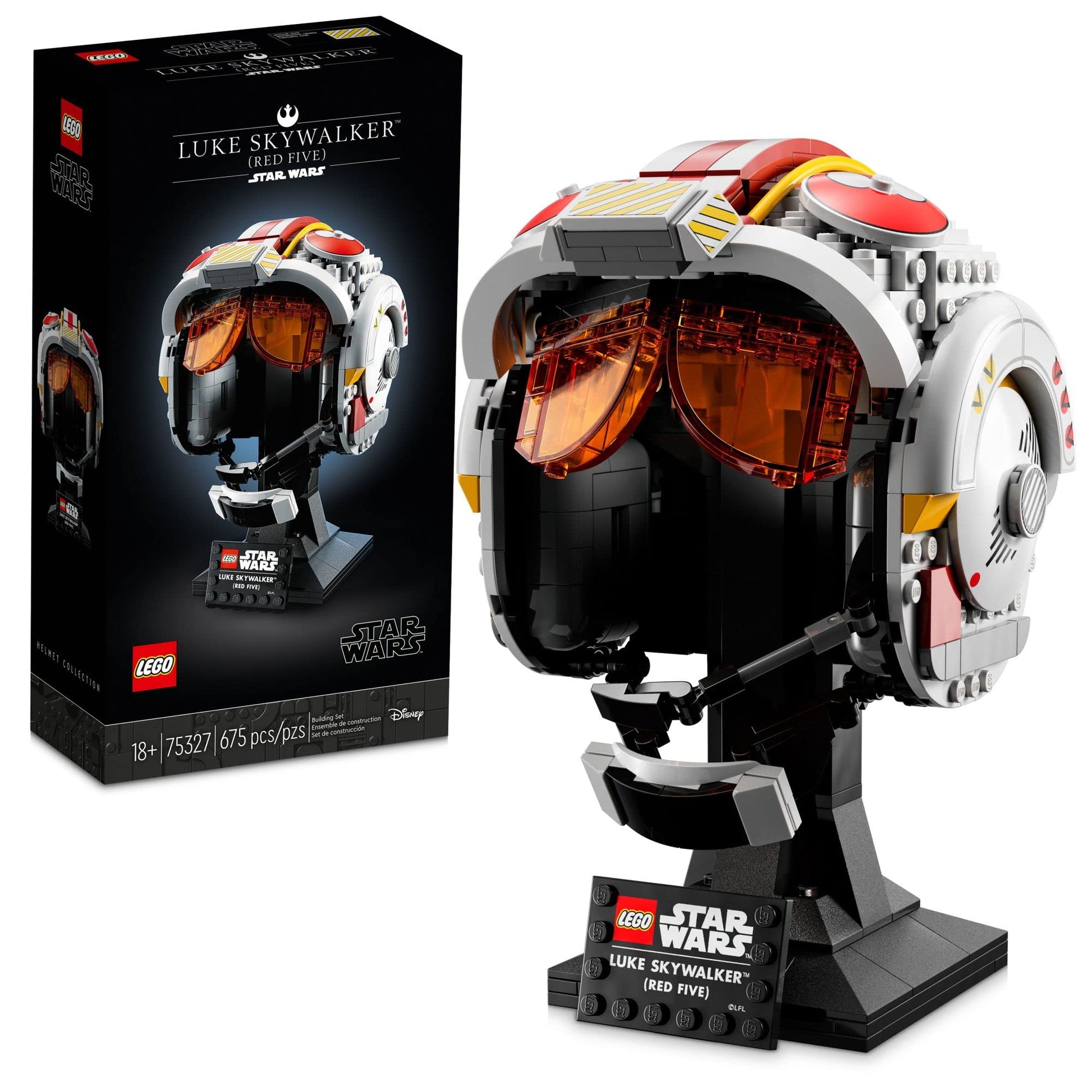 LEGO Star Wars Luke Skywalker Red 5 Helmet for Adults 75327, Buildable Display Model, Collectible Decor for Home or Office, Great Birthday for
