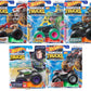 Hot Wheels Monster Trucks Connect and Crash Car Complete Set of 8 Diecast Vehicles Bundle with Hotweiler, Buzz, Board Wild, Gunkster, Beardevil