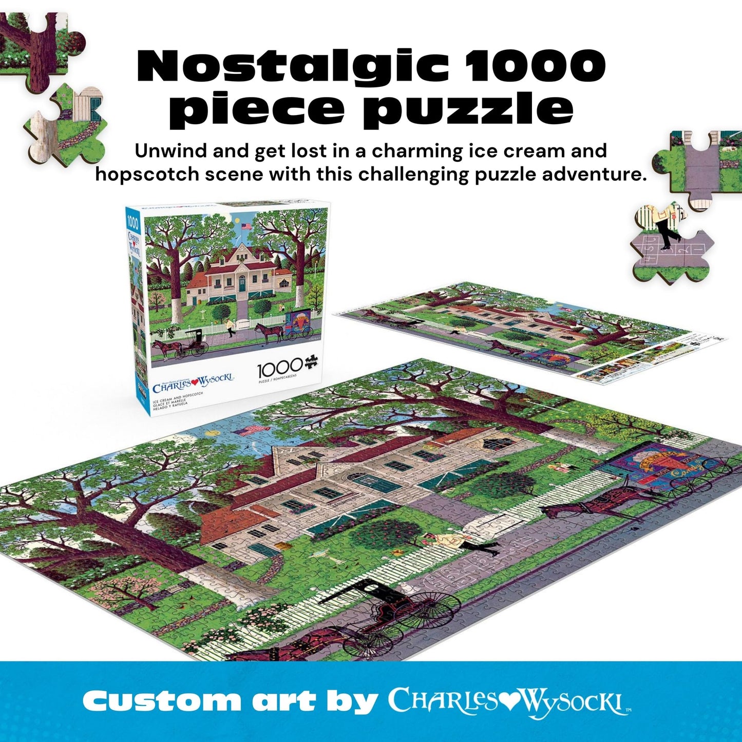 Buffalo Games - Charles Wysocki Ice Cream - 1000 Piece Puzzle for Adults