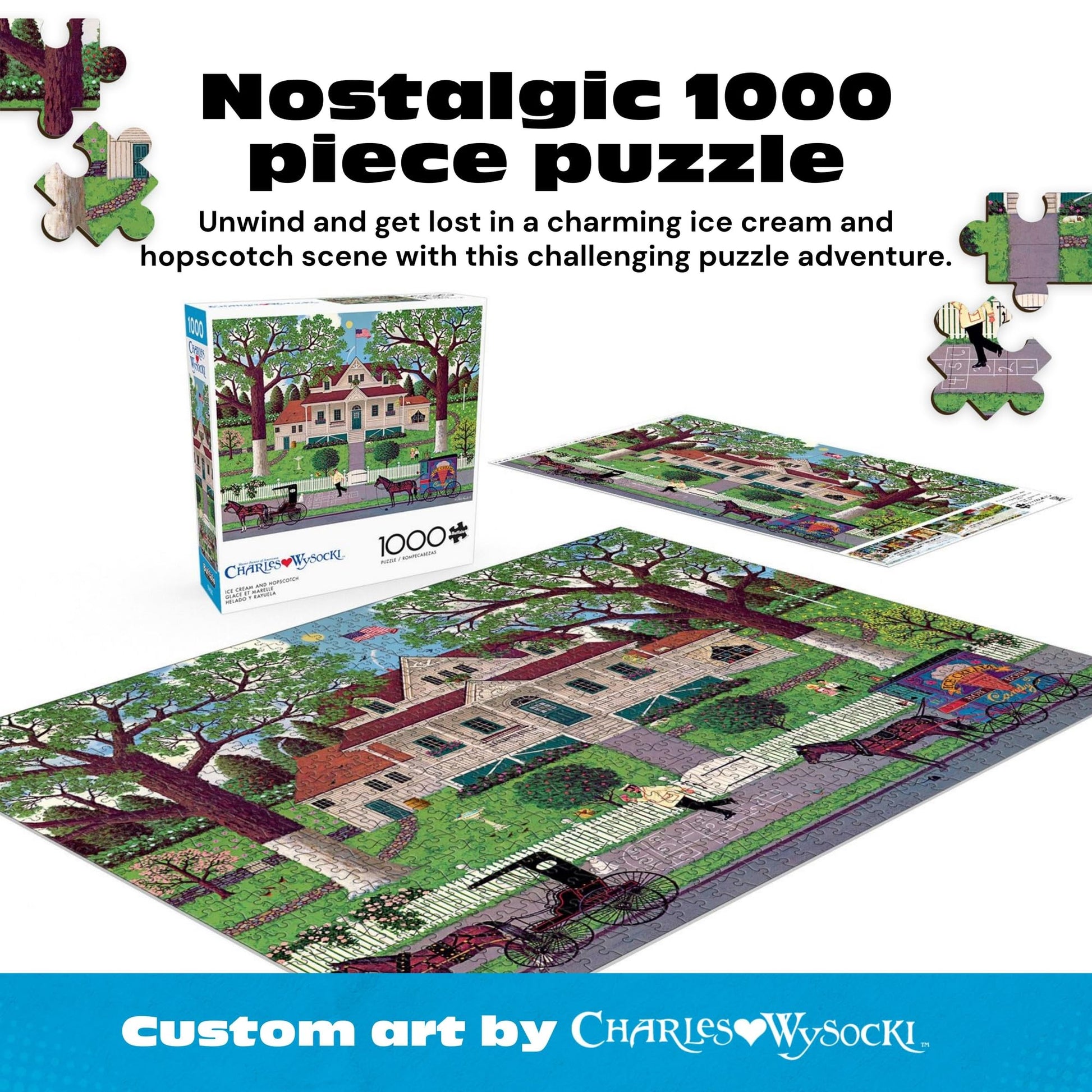 Buffalo Games - Charles Wysocki Ice Cream - 1000 Piece Puzzle for Adults