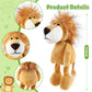 6 Pcs Safari Stuffed Animals Bulk Lion Elephant Monkey Tiger Toy Plush Zoo Animals Junble for Boy Girl Gift Animal Themed Parties Baby Shower