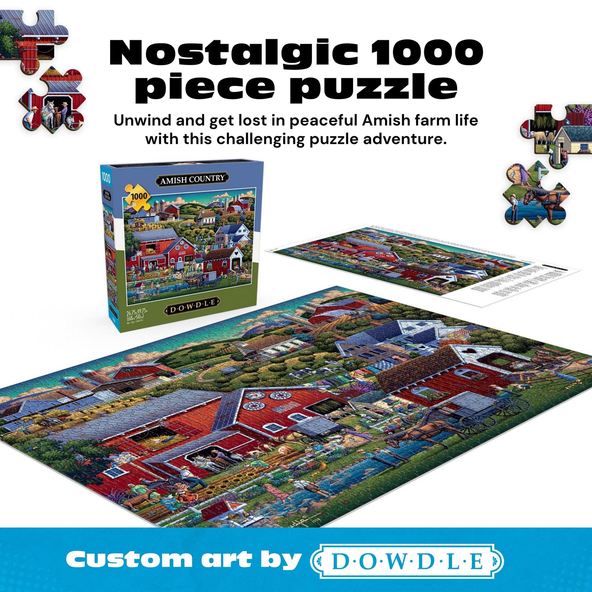 Buffalo Games - Eric Dowdle Amish Country - 1000 Piece Puzzle for Adults