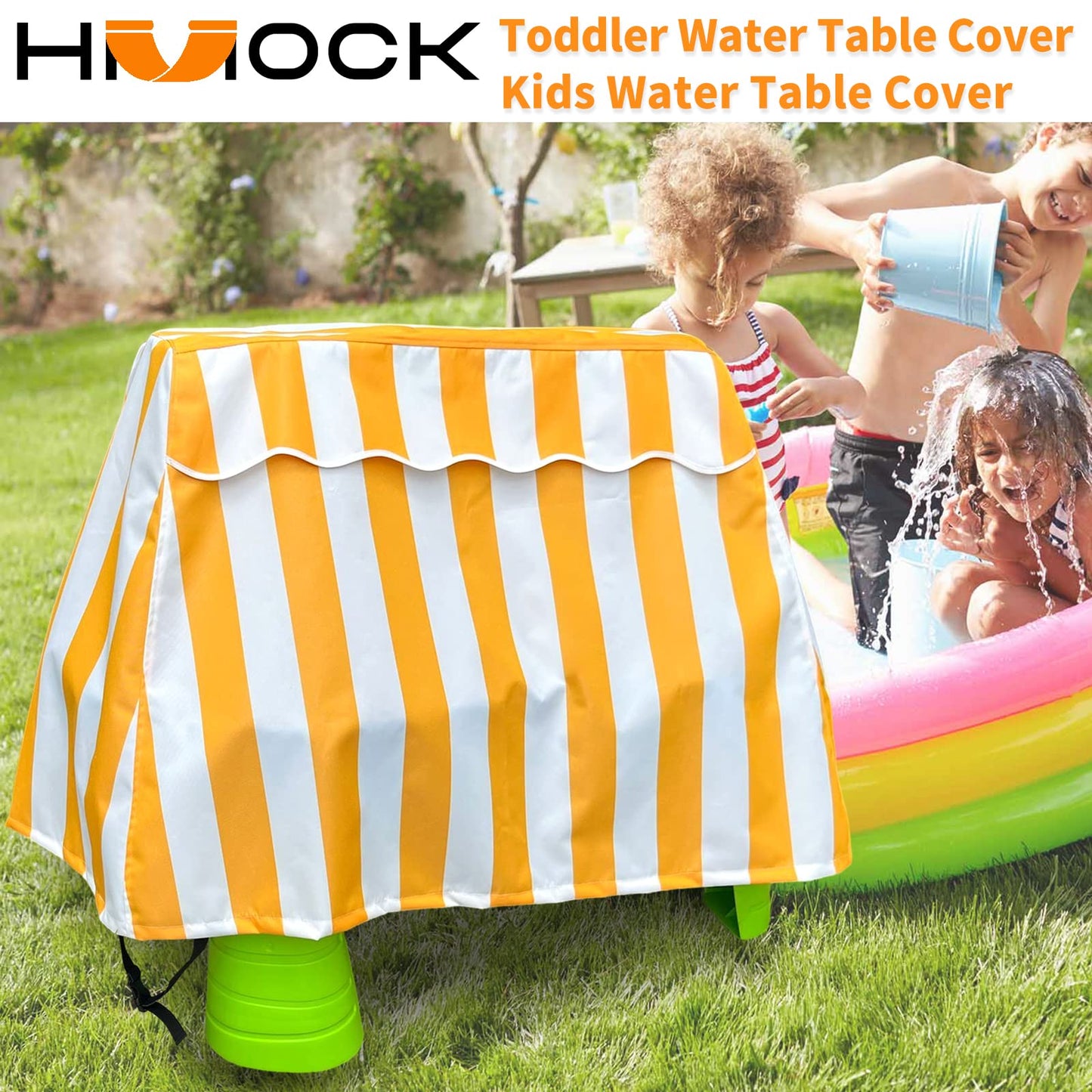 HMOCK Kids Water Table Cover Fit Rain Showers Splash Pond Water Table Accessories, Waterproof Dust Proof Anti-UV Outdoor Toys Cover