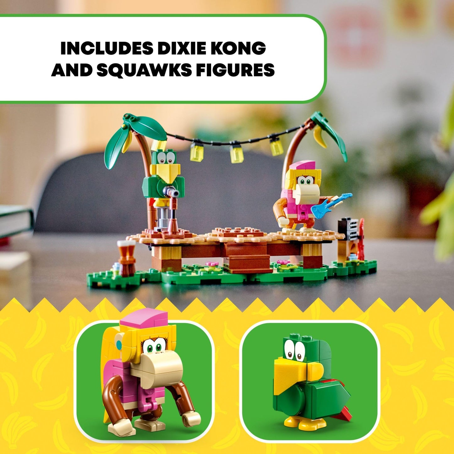 LEGO Super Mario Dixie Kong’s Jungle Jam Expansion Set 71421, Super Mario Gift Set for Boys and Girls Ages 7-9, Buildable Toy Game Featuring 2 Brick