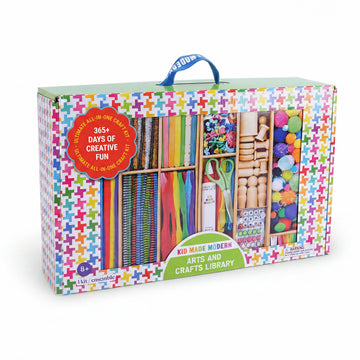 Kid Made Modern Arts and Craft Kit - A DIY 3.8 Pounds of Hobby Craft Supplies & Materials Box for Creative Art Projects for Kids Age 4 5 6 7 8 9 10 11