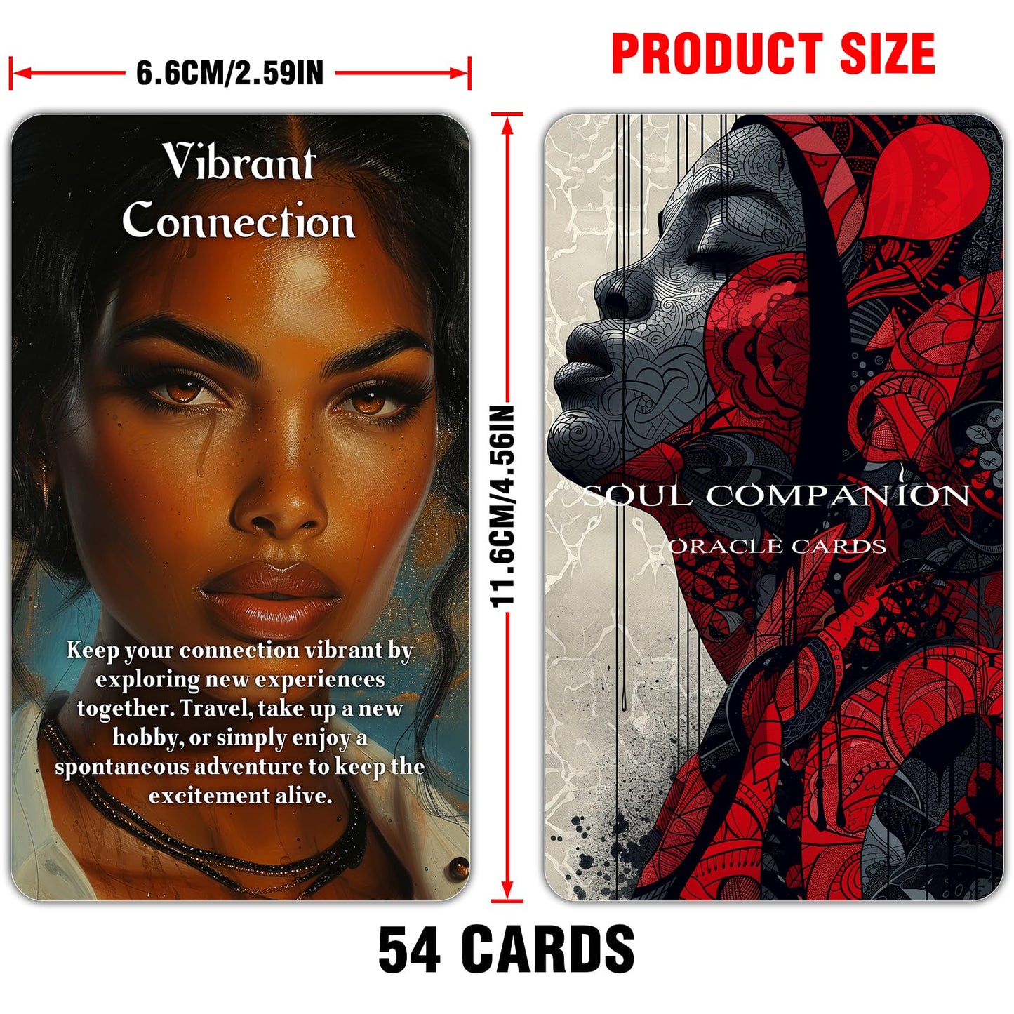 ZZBUY Confession of Soulmate Oracle Cards, African American Black Love Oracle Cards Deck with Meanings on Them, Soulmates and Twin Flames Oracle Cards