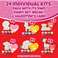 Zoo Animals Wood Painting Kits (24 ct) - Goodie Bag Party Favors for Kids Birthday Party & School Classroom Prizes - Each Craft Comes w Brush & Paints