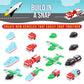 Popular Playthings Magnetic Vehicles for Toddlers 1-3, Mini Mix or Match Car Toys, Set of 9 Gift for Kids - Vehicles