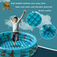 Dinosaur Inflatable Kiddie Pool, Blow Up 3-Ring Round Baby Play Center for Inside or Outdoor, Toddler Ball Pit/Fishing/Toys - 57'x15'