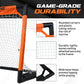 ACE HOCKEY - Shinny Hockey Set - Complete 2-Player Indoor/Outdoor Kit - Knee Hockey Goal Set (1) Goal, (2) Mini Sticks, and (4) Foam Balls - Mini