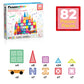 PicassoTiles Building Blocks Inspirational Kit 3D Building Construction Toys Clear Magnetic Stacking Set STEM Playboards Magnet Felt Tiles Novelty