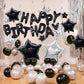 56 PCS Black Happy Birthday Balloons Happy Birthday Banner Balloons