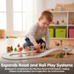 PlanToys® Traffic Signs & Lights Wooden Montessori Imaginative Play Set | Early Language, Social Skills and Real-World Awareness Activity | Eco