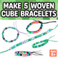 Creativity for Kids Woven Cube Bracelets Mini Kit | Make 5 Pixel-Inspired Bracelets with This STEAM Craft for Kids | Fun, Mess-Free Summer Activities