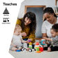 Baby Einstein Connectables 24 Piece STEAM Magnetic Blocks Learning Toys Letters Colors Animals for Baby 6 Months+ Toddler 1 2 3 4 5 Year Old