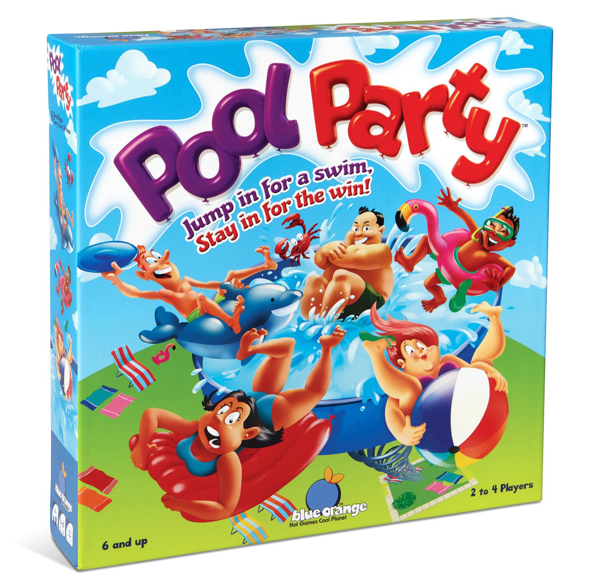 blue orange Games Pool Party Family Action Game