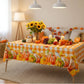 Newwiee 3 Pcs Thanksgiving Disposable Tablecloths Plastic Fall Table Covers 54 x 108 Inch Autumn Rectangle Tablecloths Pumpkin Maple Leaves Turkey