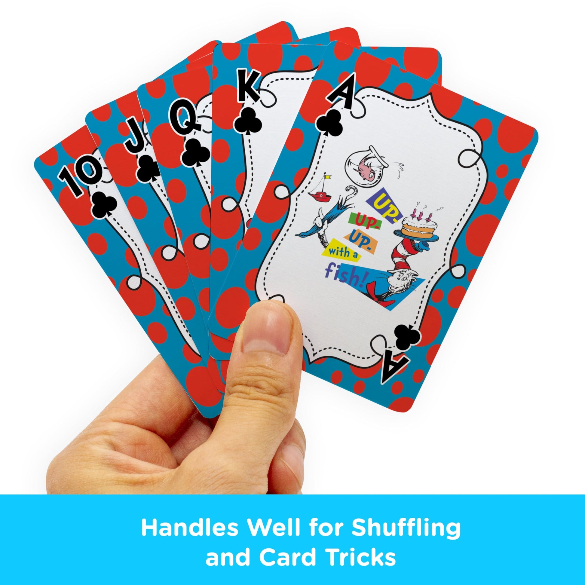 Aquarius Cat in the Hat Playing Cards Standard Size - Dr Seuss Themed Novelty Deck with 52 Unique Designs - Collectible Merchandise Gift for Teens
