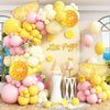 Lemon Balloon Arch Garland Kit,162pcs Pastel Yellow Pink and Yellow Balloon Arch Kit with Lemon Yellow Foil Balloons for Lemon Baby Shower,Lemonade