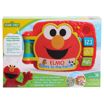Sesame Street Elmo’s Lots to Learn 6.25 Inch Book, Learning and Education, Kids Toys for Ages 18 Month by Just Play