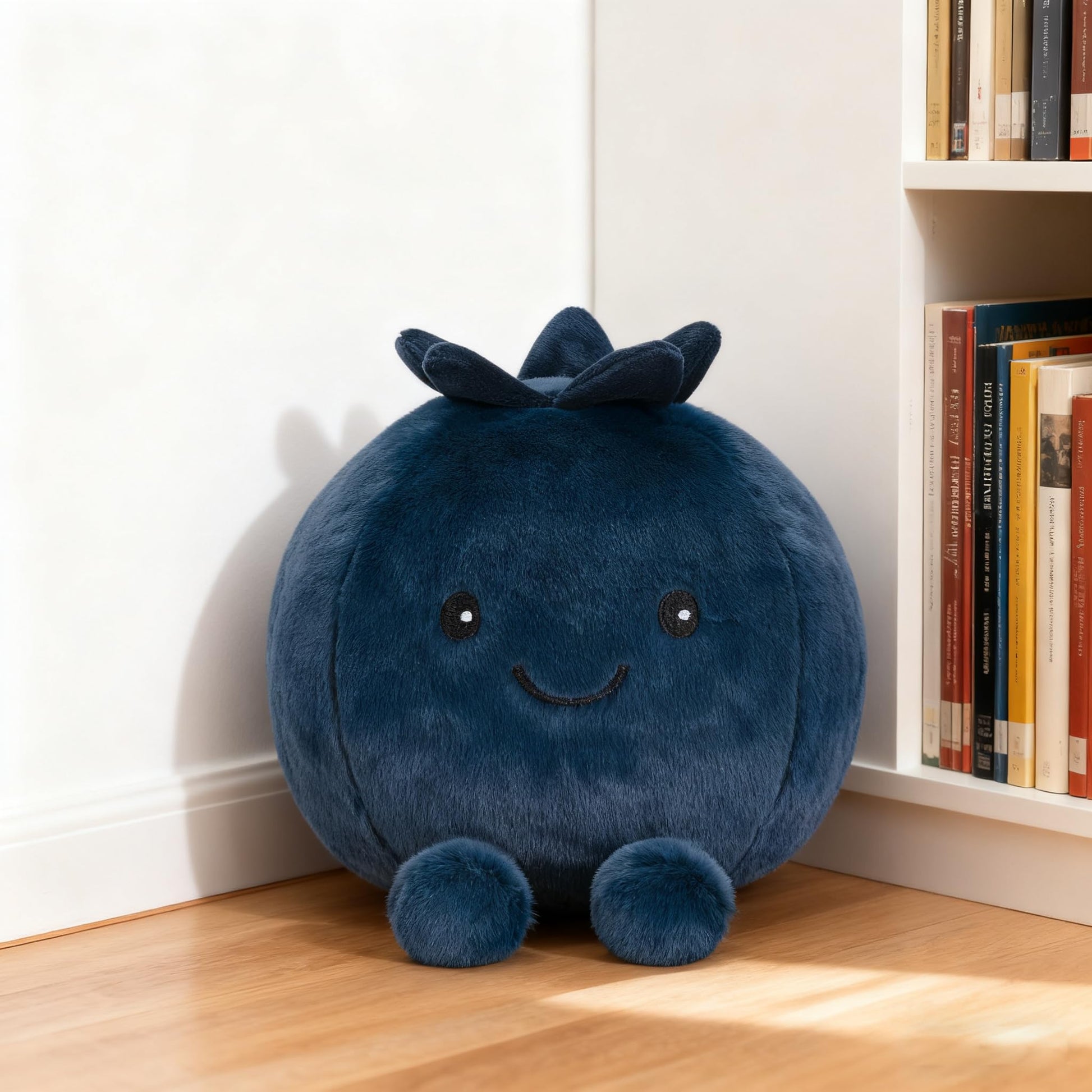 BEEPEACH 8 inch Cute Blueberry Plush Toy with Legs Soft Stuffed Doll Berry Fruit Plushie for Birthday Gift