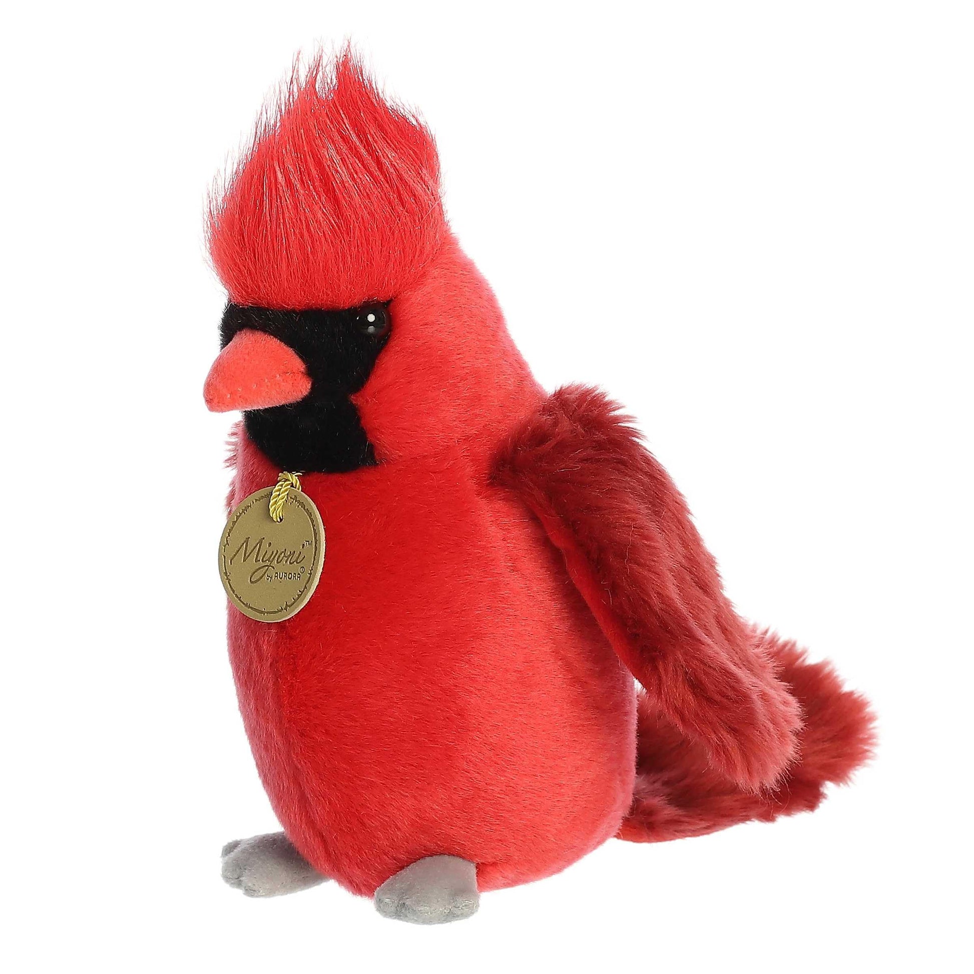 Aurora® Realistic Miyoni® Cardinal Stuffed Animal - Lifelike Details Make a Cherished Companion - Perfect for Decorating Bedrooms or Classrooms - Red