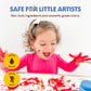 Honeysticks Non Toxic Finger Paint (6 Bright Colors), Washable from Skin, Safe Finger Painting for Toddlers, Kids Ages 1-3, 2-4, 3-5, Perfect First