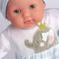 15" Realistic Soft Body Baby Doll with Open/Close Eyes | JC Toys - Berenguer Boutique | 10 Piece Gift Set with Bottle, Rattle, Pacifier & Accessories