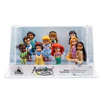 Disney Store Official Animators' Collection Deluxe Figurine Play Set - 10 Fully Sculpted Disney Figures with Attached Bases - Includes Snow White
