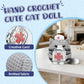 Funny Nurse Week Gifts for Women - 2026 Positive Crochet Cat with Nurse Badge Reel - Animals Emotional Appreciation Gifts for RN Registered