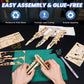 Uplike 3D Wooden Puzzle for Adults: 3-in-1 DIY Wooden Puzzles Knife Kit - 134 Pcs Brain Teaser Mechanical Model Building Toy for Adult Hobby - Wooden