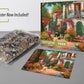 Springbok Garden Gate Welcome 1000 Piece Jigsaw Puzzle for Adults - Mediterranean Villa & Blooming Garden Scene - Poster Included - Unique Cut Pieces