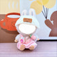 Doll Clothes for 17cm Dolls 4-Piece Set Knitted Hat Cute Clothe Suitable for Dolls Dress up, Keychain Accessories(NO Doll) (Pink)