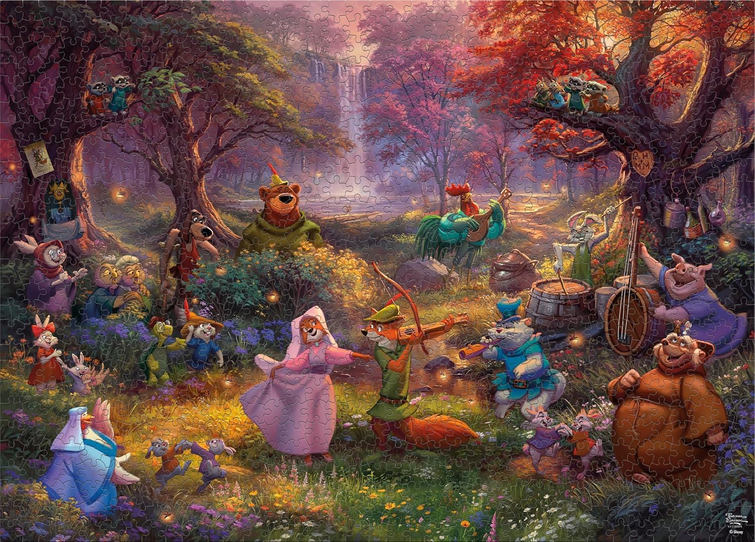 Ceaco - Thomas Kinkade Disney - Robin Hood - 1000 Piece Puzzle for Adults