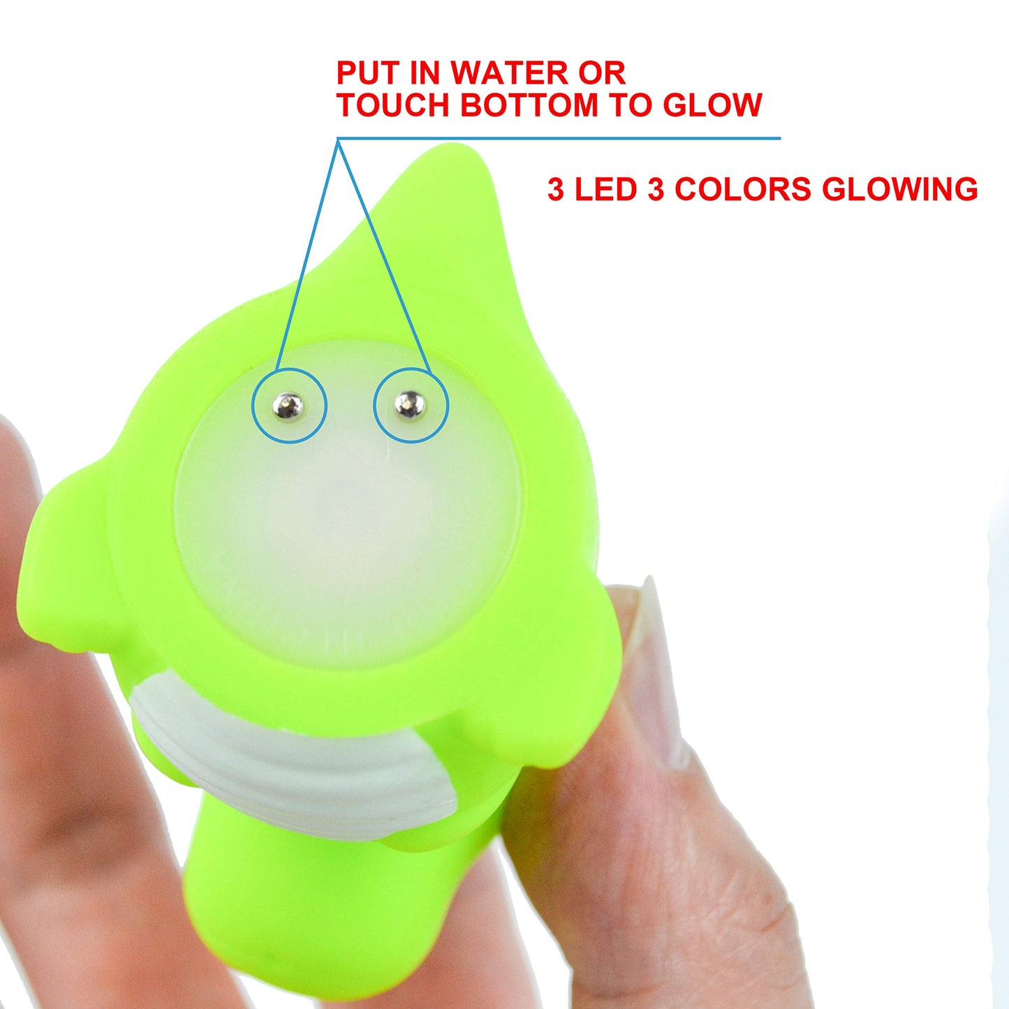 JOYIN 6 Pcs Pre-Filled Easter Eggs with Light-up Floating Bath Toys for Kids Toddler Eggs Hunt, Basket Stuffers/Fillers, Filling Treats, Party Favor