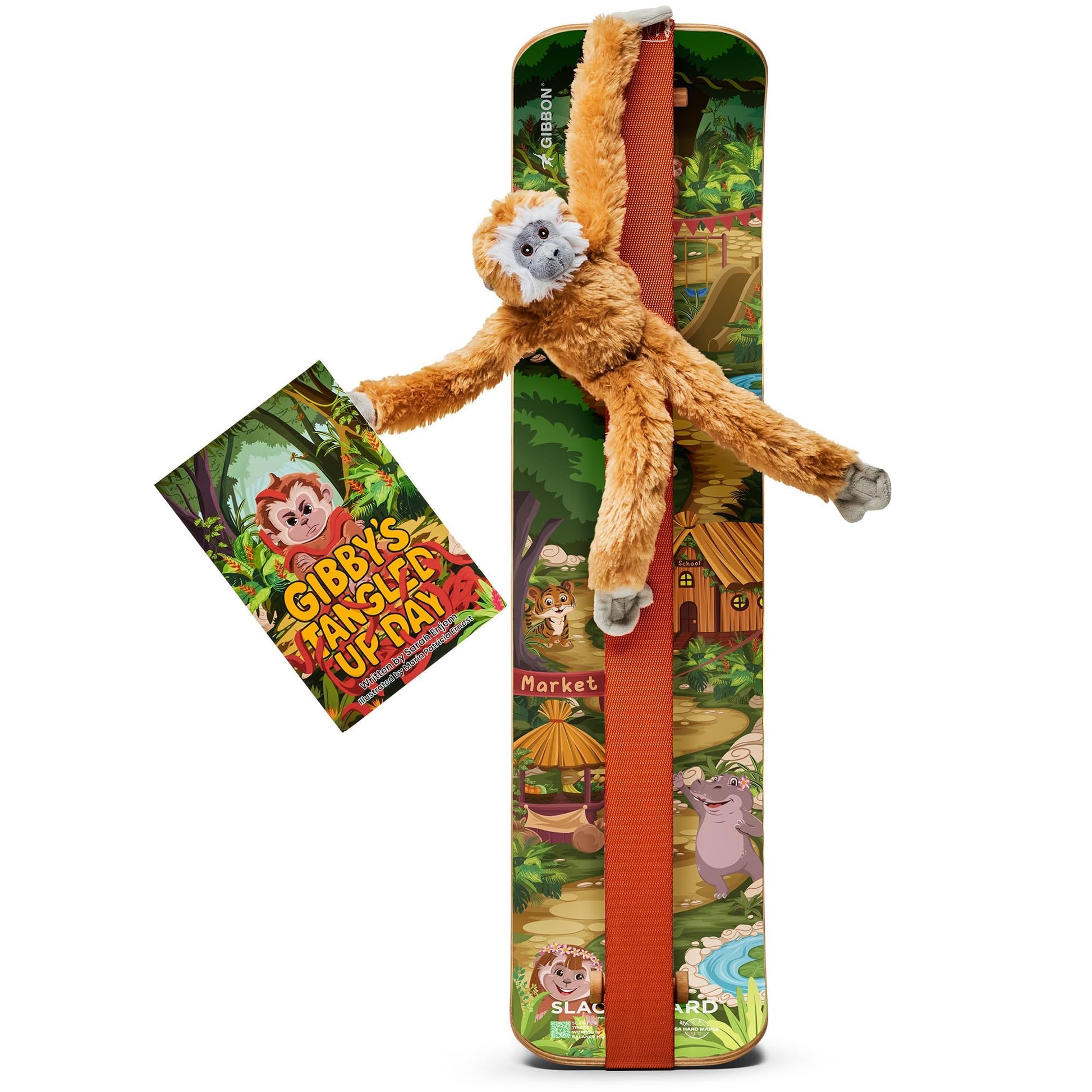 GIBBON Balance Board for Kids with Storybook & Sensory Toy - Emotional Regulation Tools for Kids - Social Emotional Learning Activities - Calming