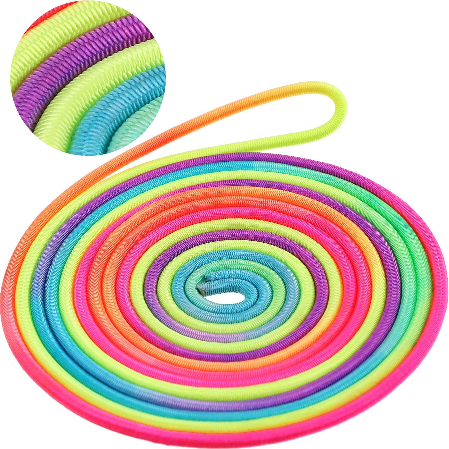 Gejoy 5 Pieces Chinese Jump Ropes for Kids Elastic Stretch Game