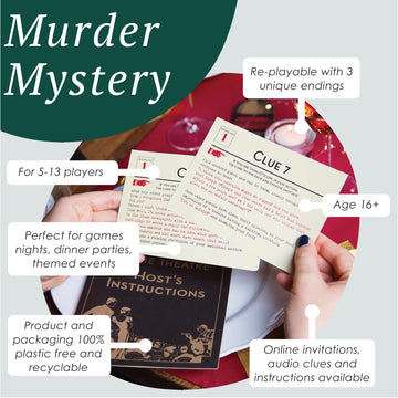 Talking Tables 1 x Reusable Murder Mystery Dinner Party Game Kit 1920s Theatre Themed Host Your Own Murder Mystery for Halloween and Christmas Parties
