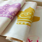 whooplaArt Double-Layer Table Runner Bed Runner Princess Birthday Party Kids Girls Pink Crown Decorative Long Tablecloth Bed Scarf Farmhouse Dining